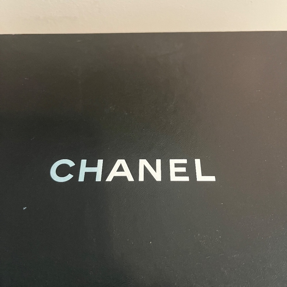 CHANEL White and Blue Sneakers with Cushioned Soles - Picture 10 of 12